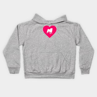 I Heart Pugs Kids Hoodie